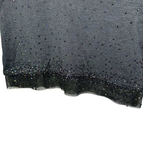 Todd Oldham Rare Vintage TO2 Black 100% Silk Sequin Unique Light Sweater Medium - Picture 4 of 5